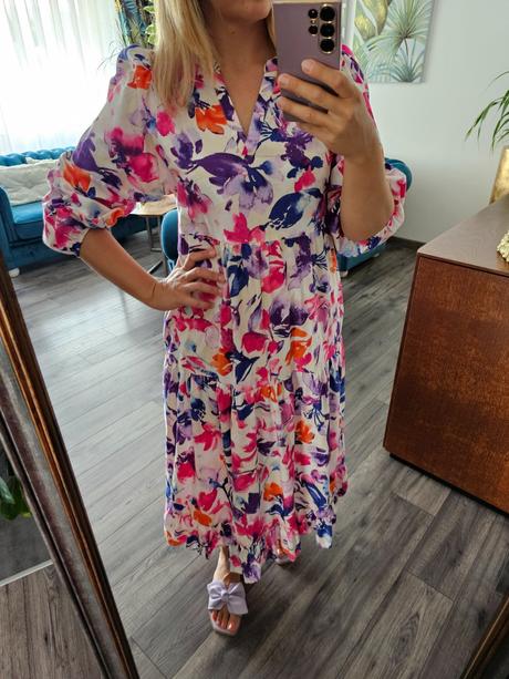 Oversize kvetované šaty, s