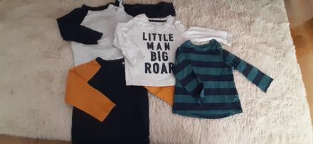 Tricko dlhy rukav 4ks, f&f,74