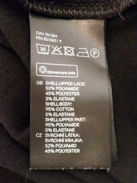 Dámsky čierny elast. top, priesvitajúci vrch h&m s, h&m,s