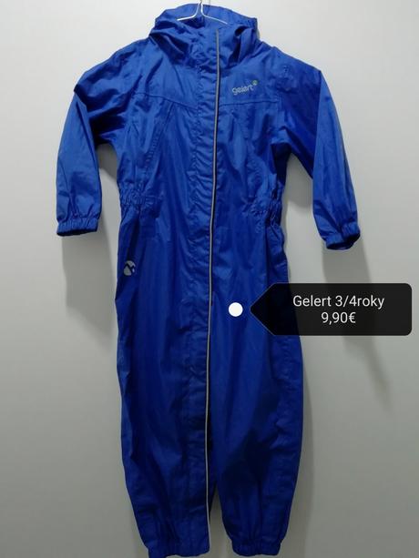 Šušťákový overal proti vode do dažďa, gelert,104