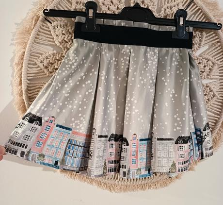 Dievčenská suknička so zimným motívom, 110