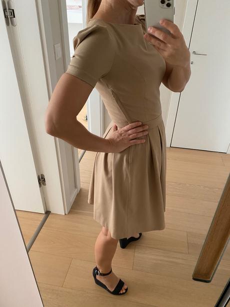 Béžové šaty, orsay,34 / 158 / xs