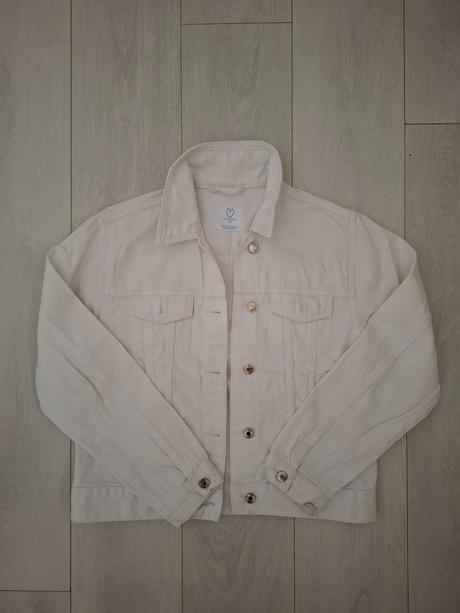 Biela riflová bunda, primark,40