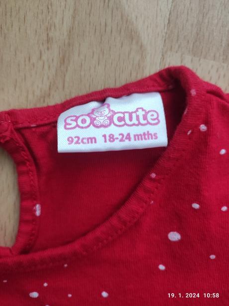 Vianočné šaty pre dievčatko, 92