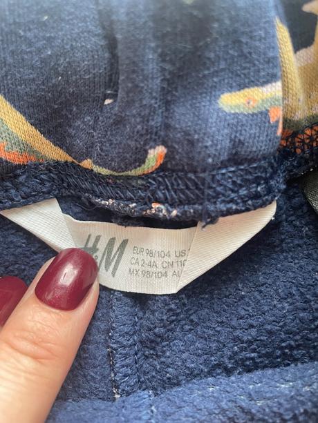 Modra teplakova suprava dinosaury h&m, h&m,98