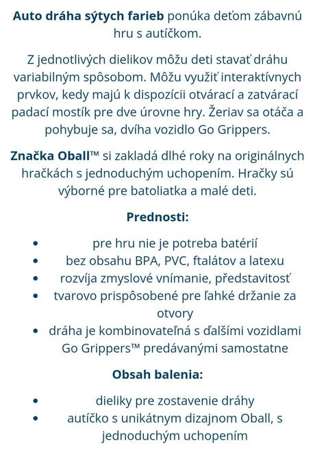 Autodráha oball go grippers +9ks áut, 