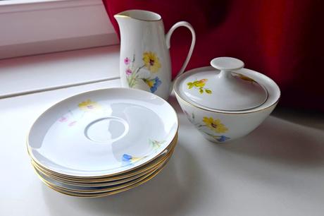 Kávová/čajová súprava servis, porcelán bohemia, 