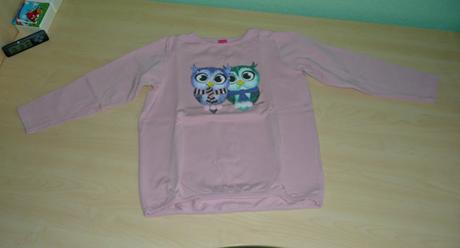 Mikinka so sovičkami a 3/4 rukávmi, 140