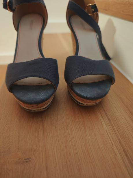 Sandále na platforme, deichmann,38