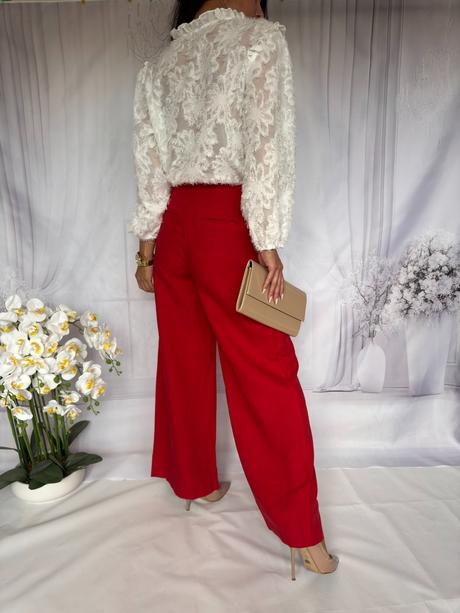 H&m - ľanové široké nohavice, h&m,34