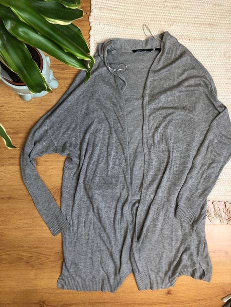 Sivý dlhy sveter/ sivý kardigán, lindex,36