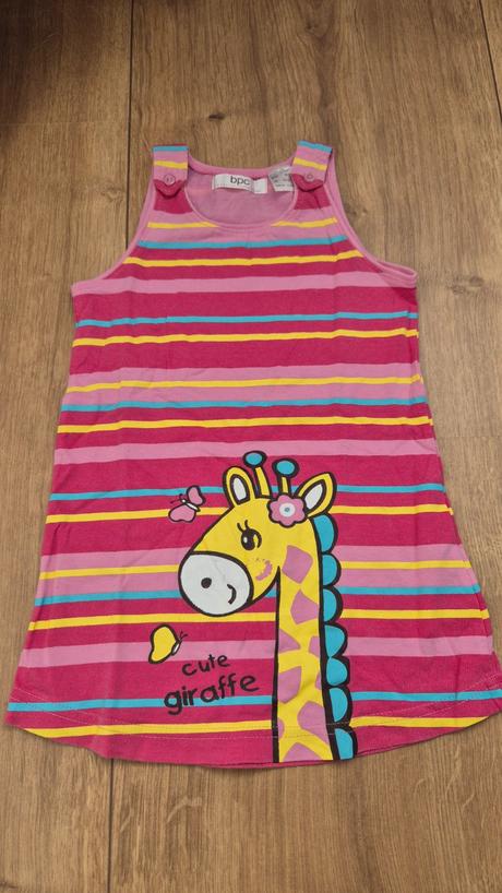 Šaty letné s žirafou, bonprix,86