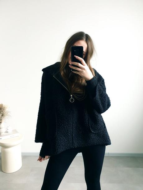 Čierna bundička/mikina l, l