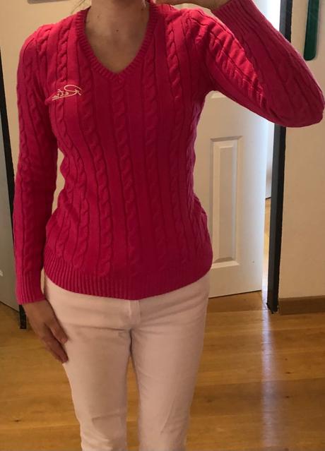 Ružový sveter retro jeans s/36, s