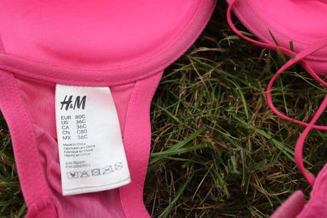 Krásna ružová podprsenka, h&m,80c