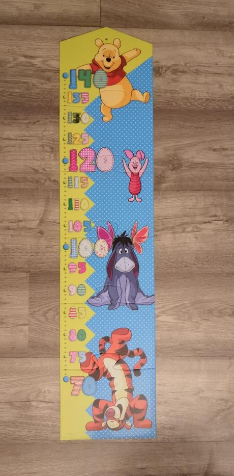 Rastový meter pre deti a rámiky macko pooh,