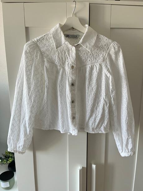Biela krátka blúzka, zara,xs