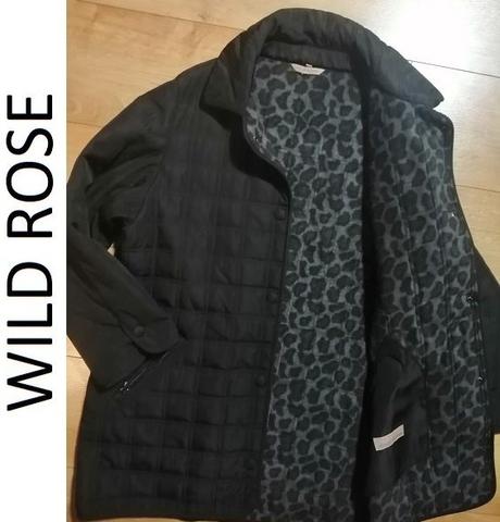 Čierna prešívaná bunda wild rose, xxl