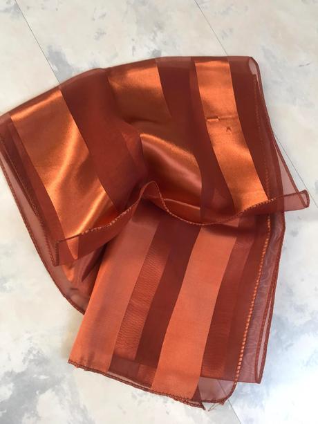 Luxusná saténovo-šifónová šatka okolo krku, xl