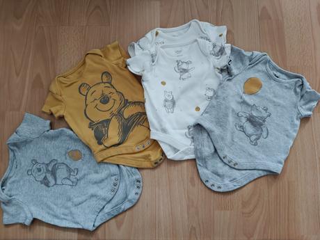 Body s krátkym rukávom 5ks macko pu 3m, disney,62