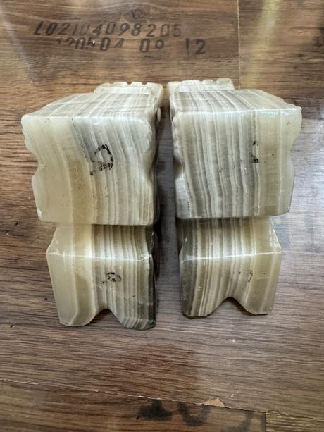 Pár aztéckych onyxových zarážok vintage,