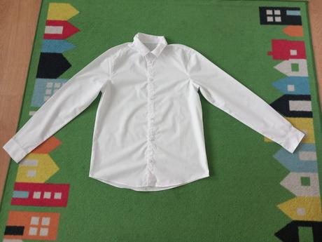 Biela košeľa s dlhým rukávom h&m, h&m,158