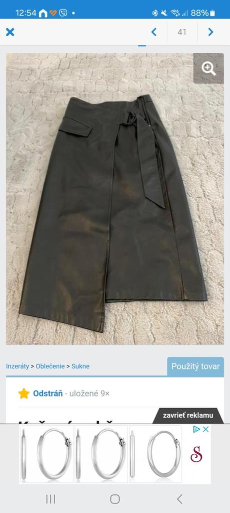 Dlhá sukňa zara koženková, zara,s