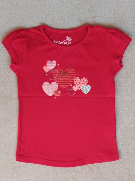 Tričko s krátkym rukávom veľ.104/110, girl2girl,104