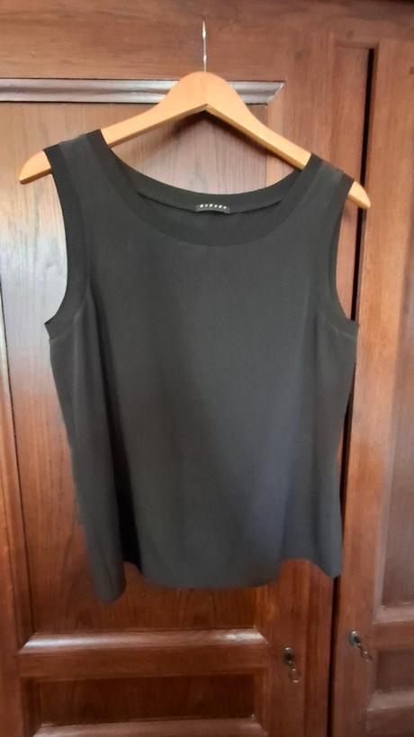Hodvábny čierny top - s, sisley,s