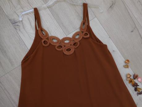 Šaty hnedé padavý materiál m/l, m