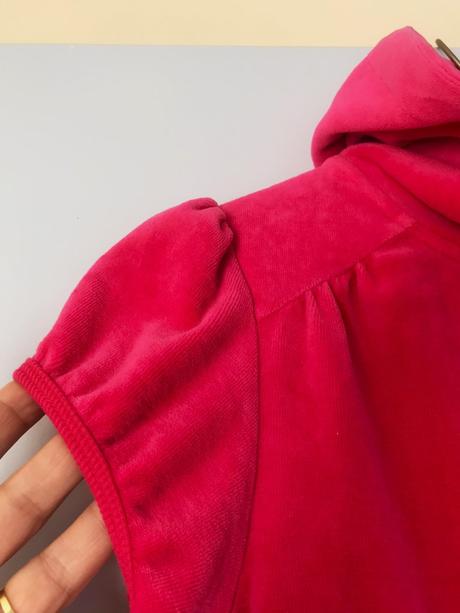 Zamatová mikina s krat. rukávom, m