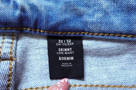 Rifle h&m skinny 32/32-vyšší pás, h&m,m
