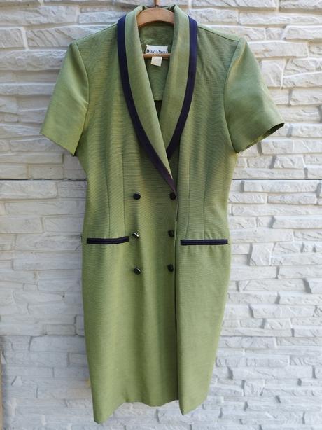 Zelené midi šaty, l