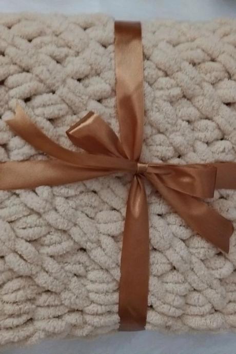 Mäkučká detská puffy deka béžová, 