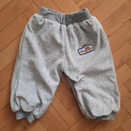 Zateplené zamatové tepláčiky 74, 74