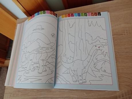 Maľovanie podľa čísel -dinosaury, 