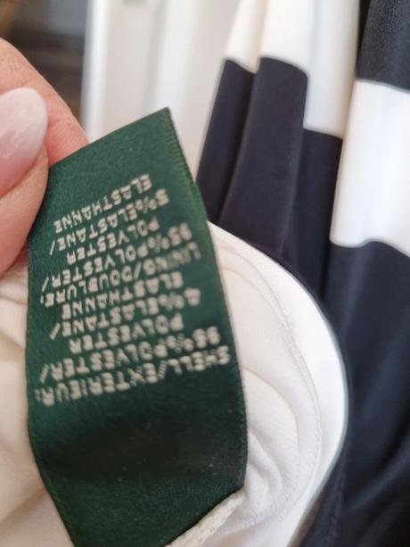 Čierno-krémové elastické šaty ralph lauren 38, ralph lauren,38