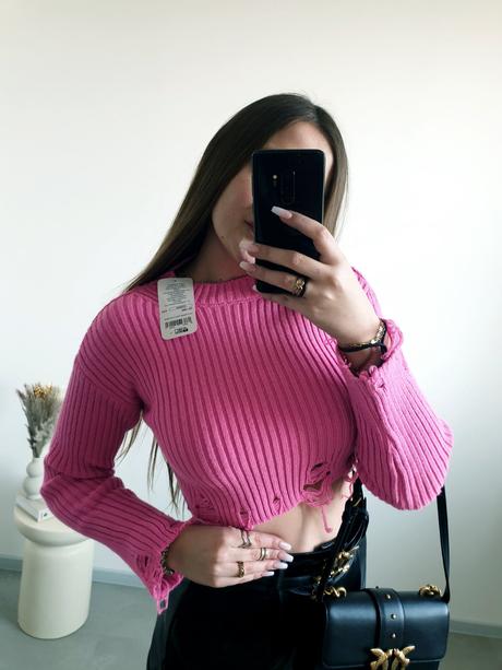 Štýlový crop svetrík s/m, 36 / s