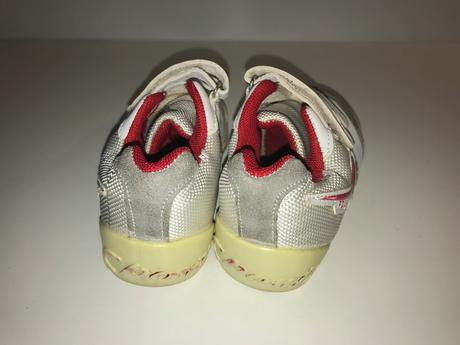 Bielo červené tenisky na suchý zips, 24