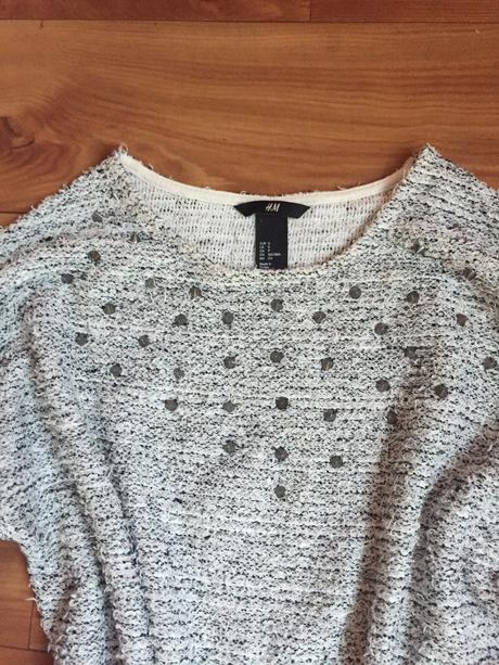 Svetrík ozdobný v krku, h&m,s