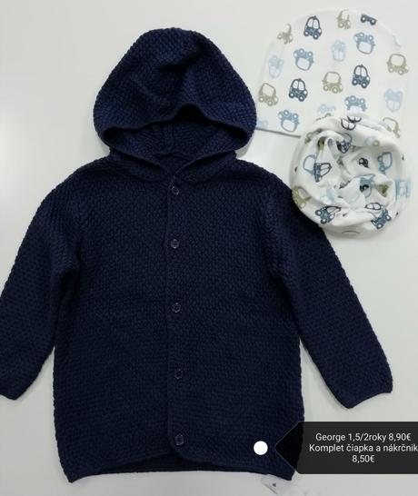 Modrý sveter s kapucou, george,92