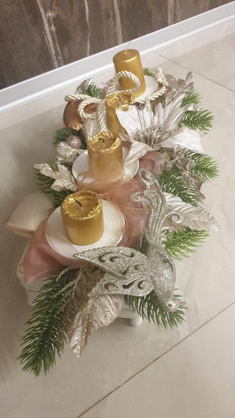 Adventný vianočný sviatočný veniec + hviezdy,