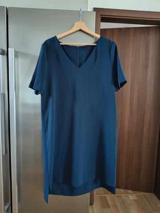 Benetton tmavo modré midi šaty m, benetton,m