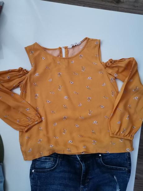 Blúzka s holými ramenami, h&m,158