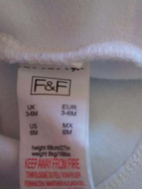 Biele tričko zvieratká, f&f, 62-68 cm, f&f,68