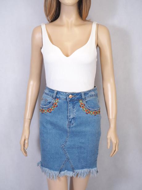 Kvalitné riflová sukňa fb sister, fishbone,m