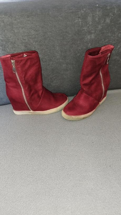 Bordove topánky na platforme, 37