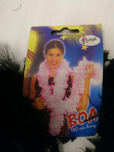 Boa čierne s perím 1,8 m, party hits, 