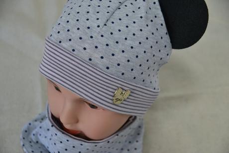 Komplet - prechodná čiapka, nákrčník ajs 38-001, ajs,62 / 68 / 74