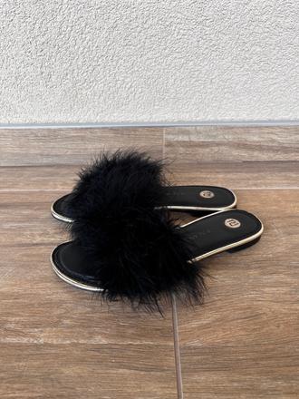 Šľapky s kožušinou - 36, river island,36
